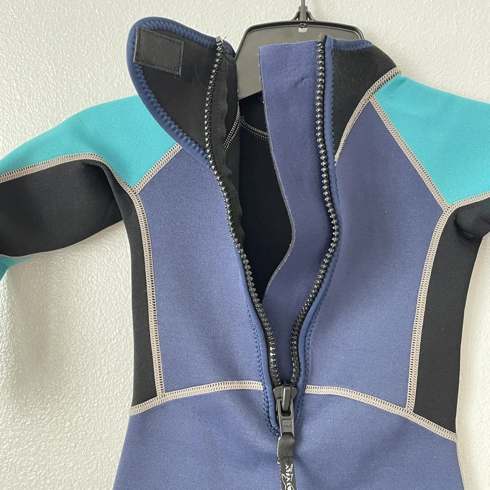 NatyFly Girl's Boy's Kids Wetsuit Water Surfing Small Blue Black Turquoise